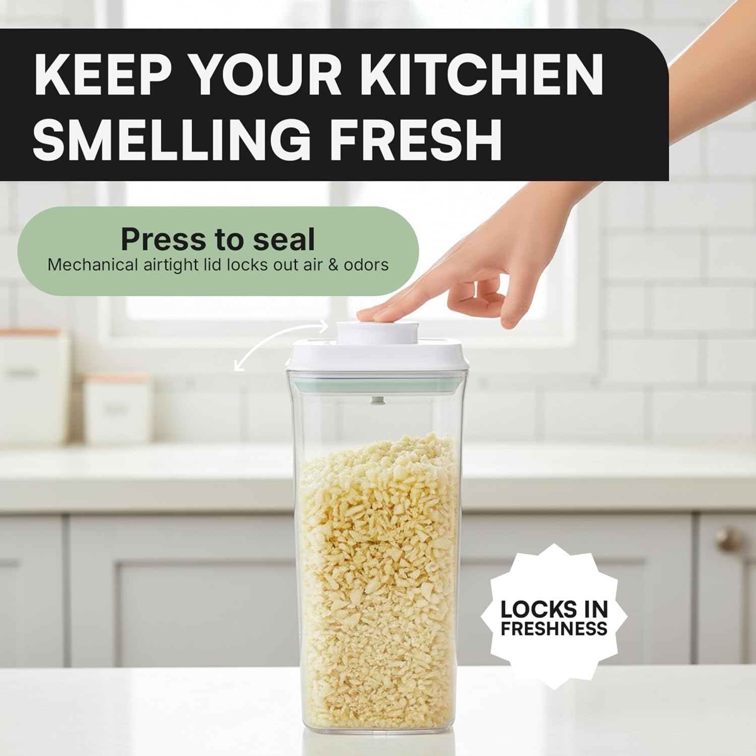Bop Top Airtight Food Storage Containers | Pop-Top Lid | 16.5 Cups / 135 Oz