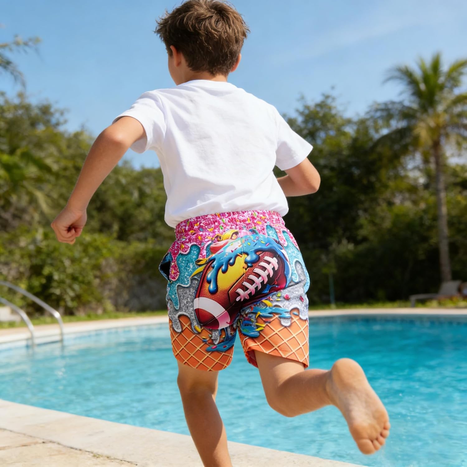 BFUSTYLE Boys Swim Trunks Mesh Lining Kids Bathing Suit 5-14 Years Shorts