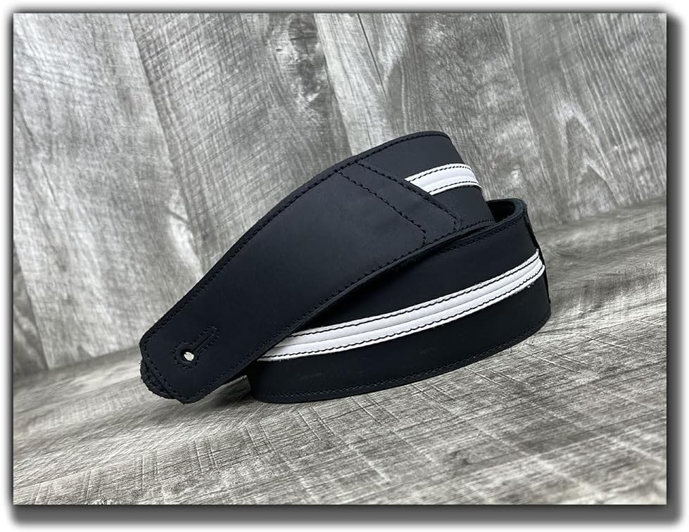 The Original Straight Up Full Grain Padded Leather Guitar Strap - For Electric, Acoustic and Bass Guitars