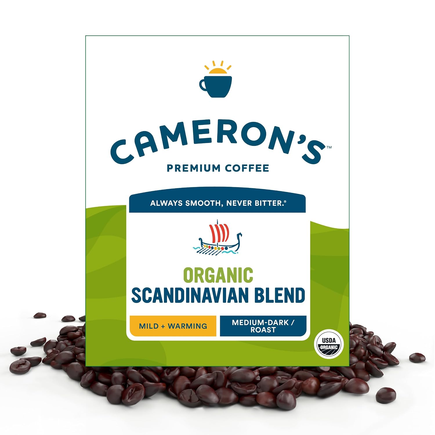 Cameron's Coffee Roasted Whole Bean Coffee, Flavored, Vanilla Hazelnut, 4 Pound