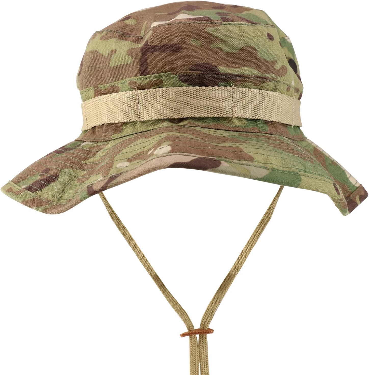 Armycrew Ripstop Tear Resistant Cotton Jungle Boonie Cap with Chin Strap