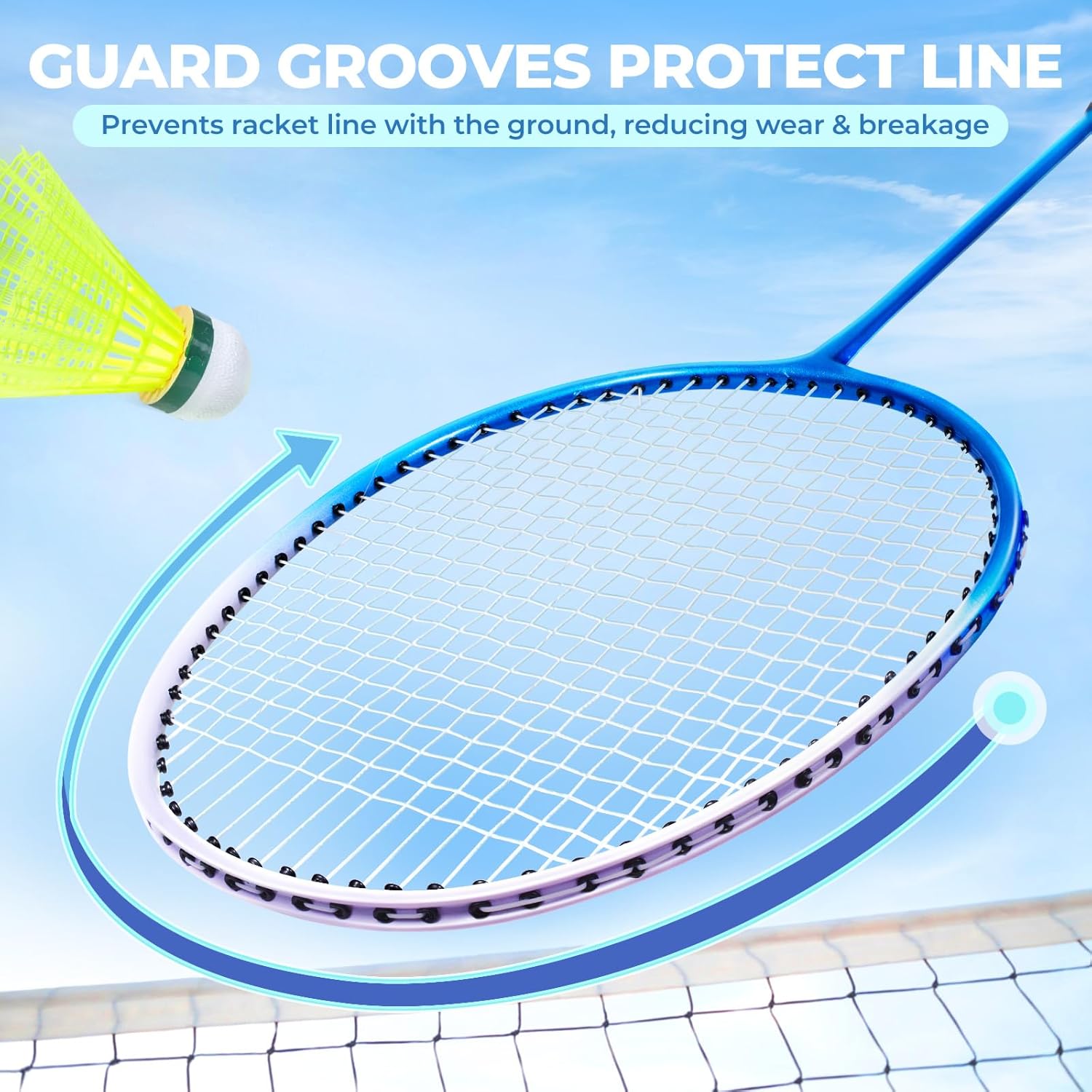 HIRALIY Badminton Rackets Includ 2/4 Rackets, 6/12 Birdies, 1 Carrying Bag