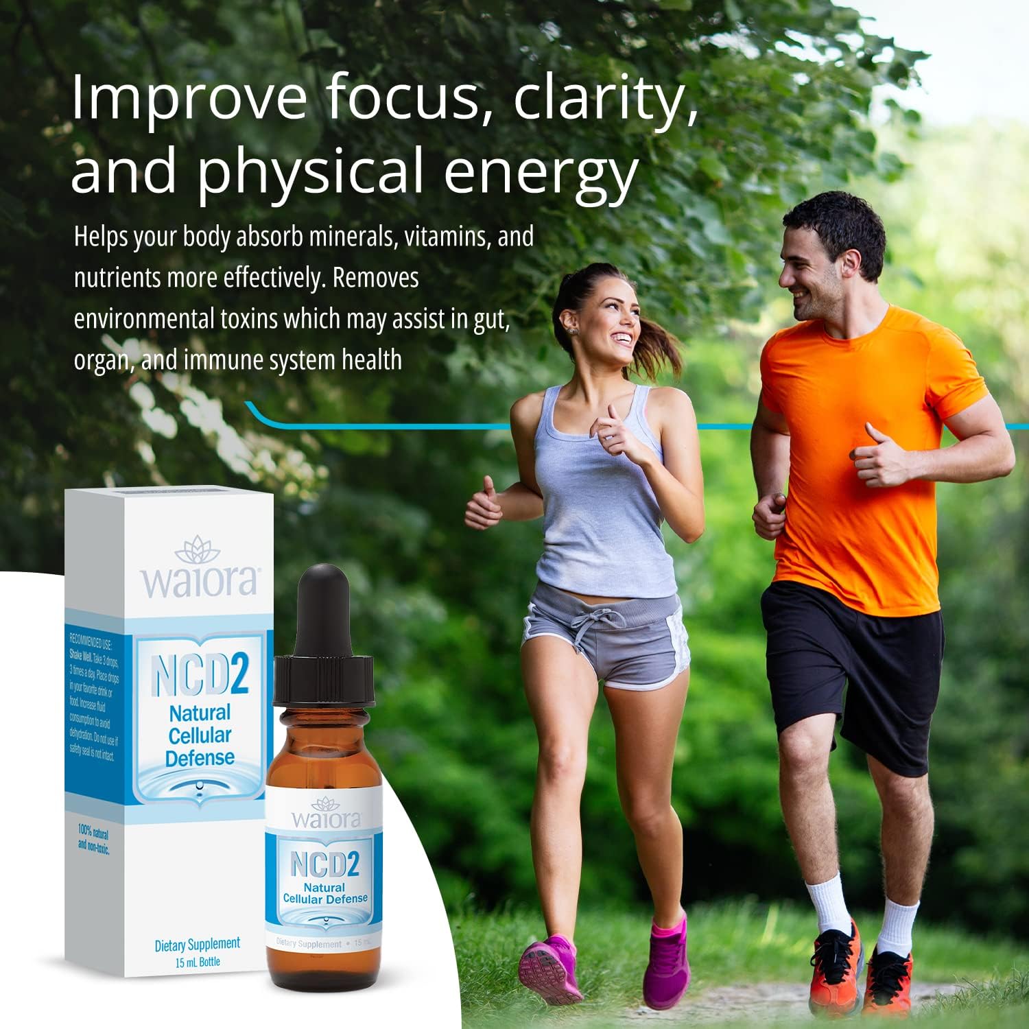 Natural Cellular Defense (NCD) Liquid Supplement, Advanced Mineral & Botanical Formula, Daily Immune & Cellular Wellness, Easy Absorption Drops