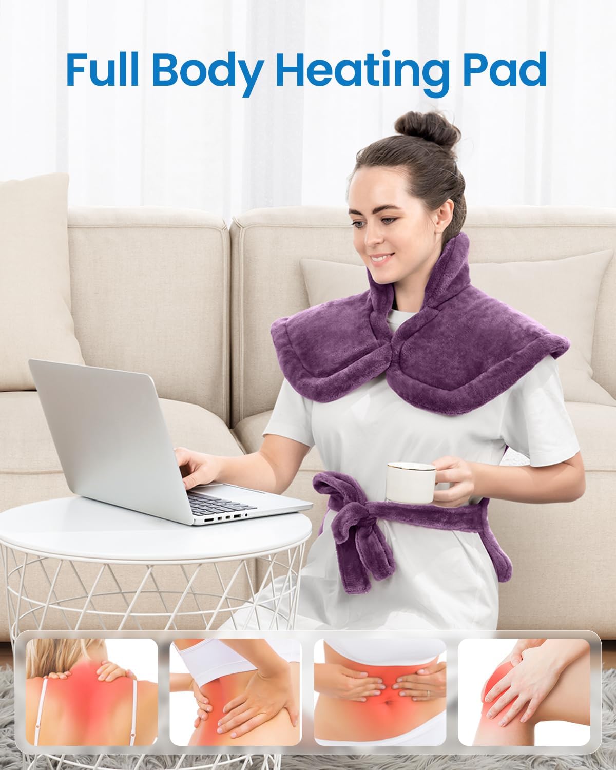 RENPHO Heating Pad for Back, Gift for Women & Men, FSA Eligible HSA