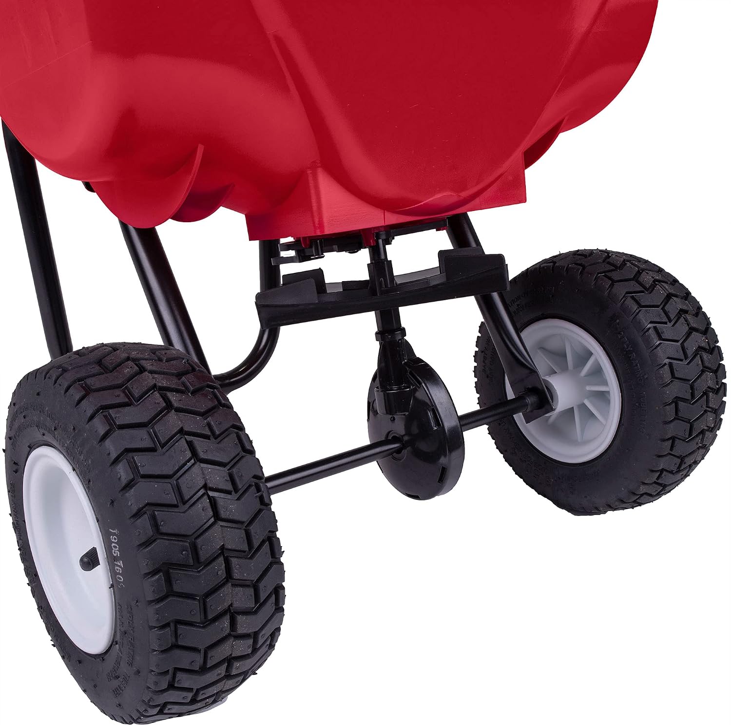 EarthWay 2030P-Plus 65 LB (29 KG) Capacity Commercial Walk-Behind Broadcast Spreader for Grass, Fertilizer, Seeds — Includes Side Spread Control