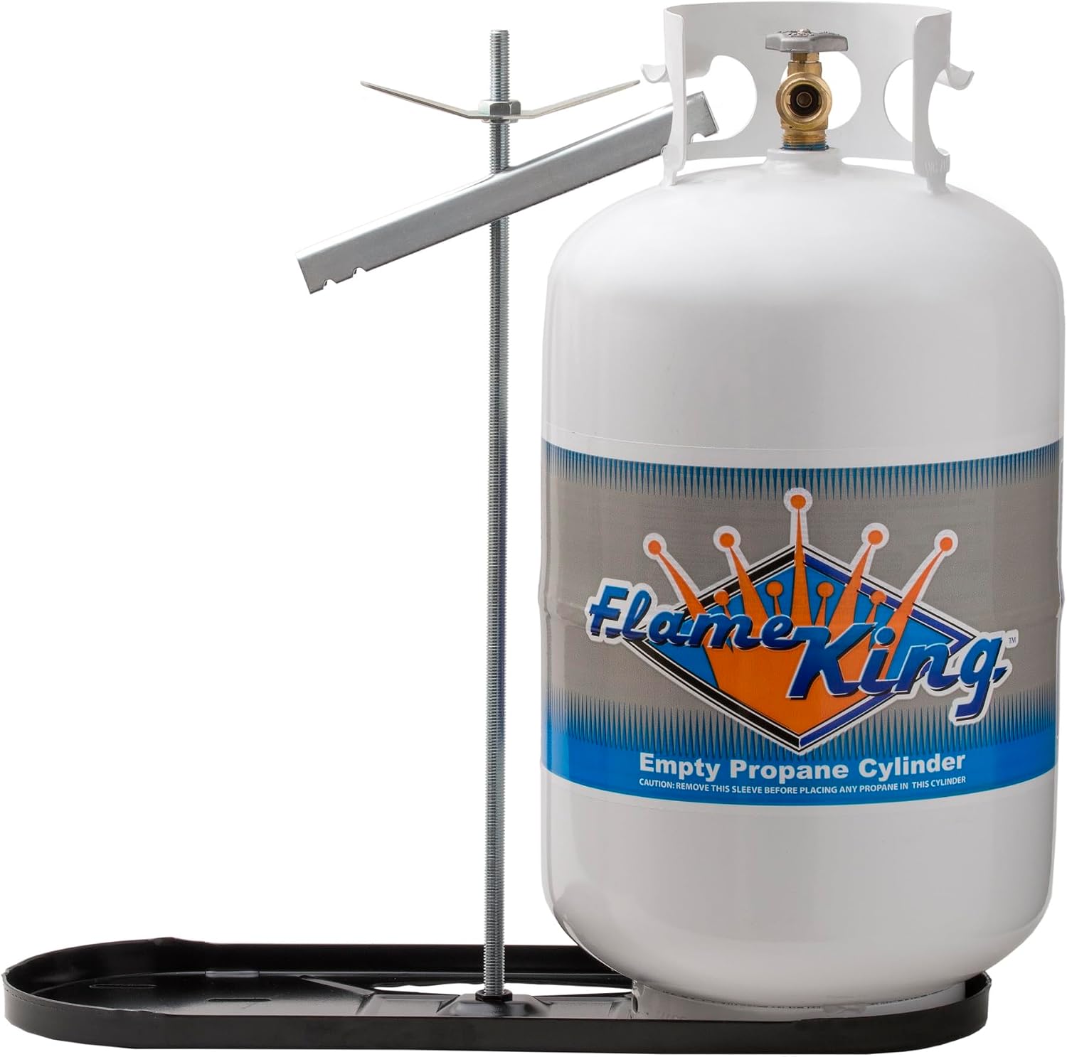 Flame King Dual RV Propane Tank Cylinder Rack for RVs and Trailers for 30lb Tanks - KT30MNT (Tanks Sold Separately), Black