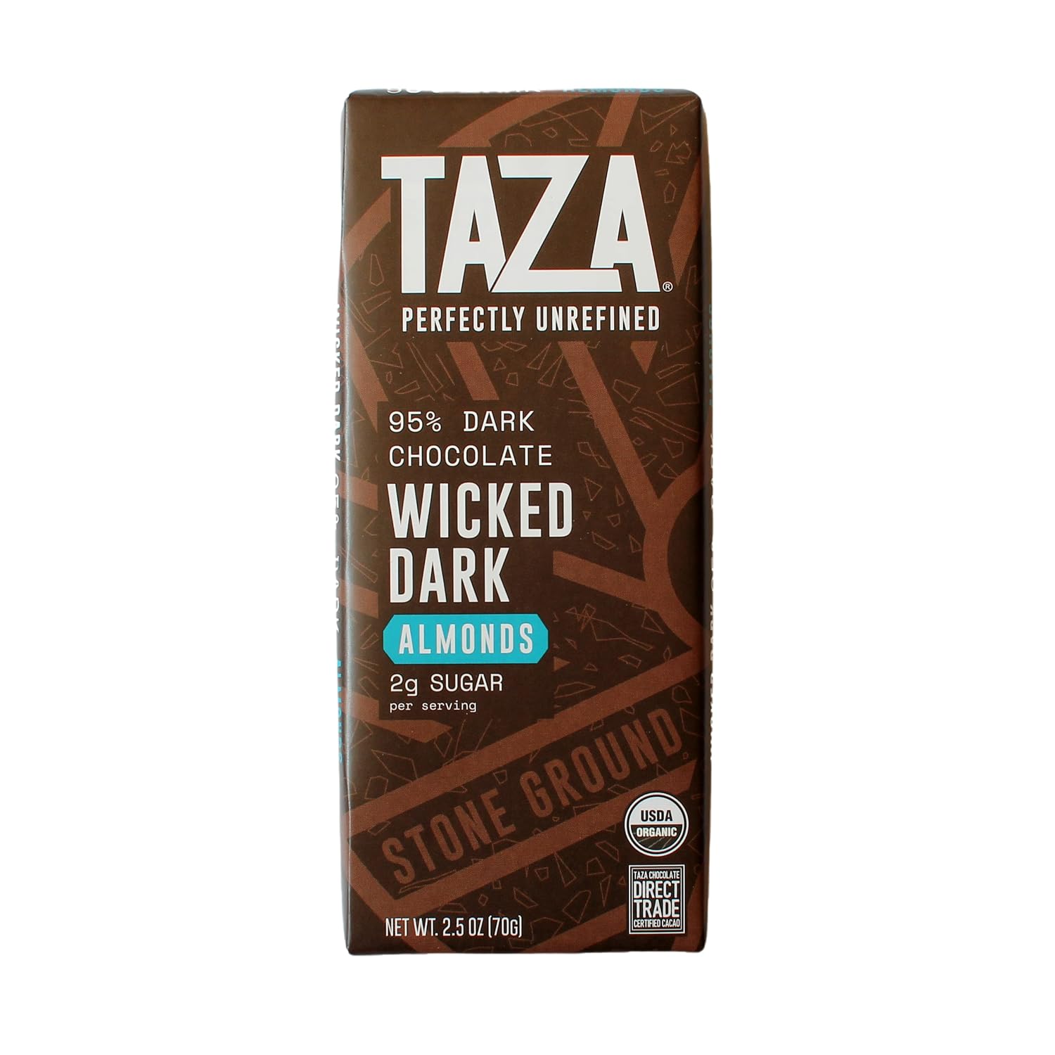 Taza Chocolate, 95% Wicked Dark Amaze Bar, 2.5 oz bars, case of 10