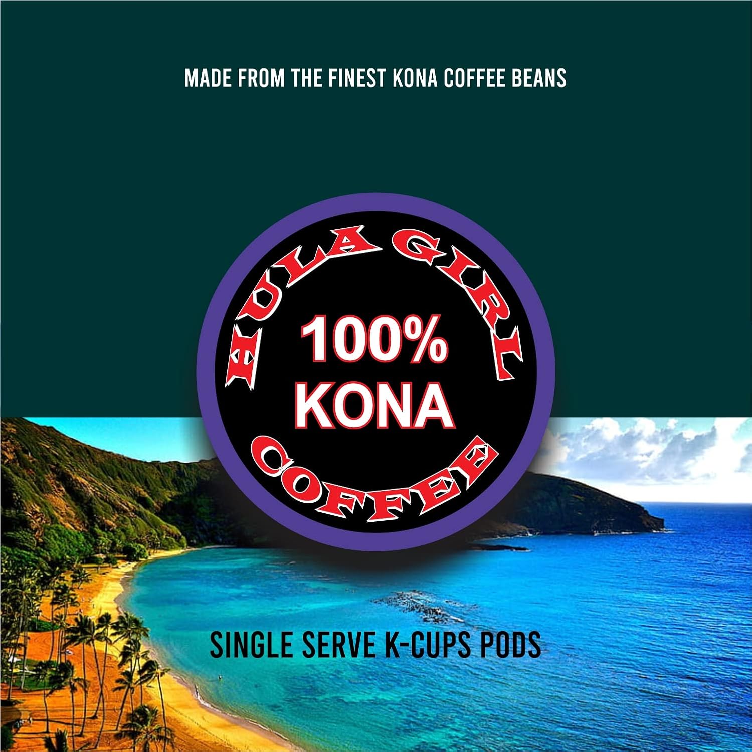 Hula Girl 100% Kona Coffee, Single Serve for Keurig K-Cup Brewers, Medium Roast, Works in the New K2
