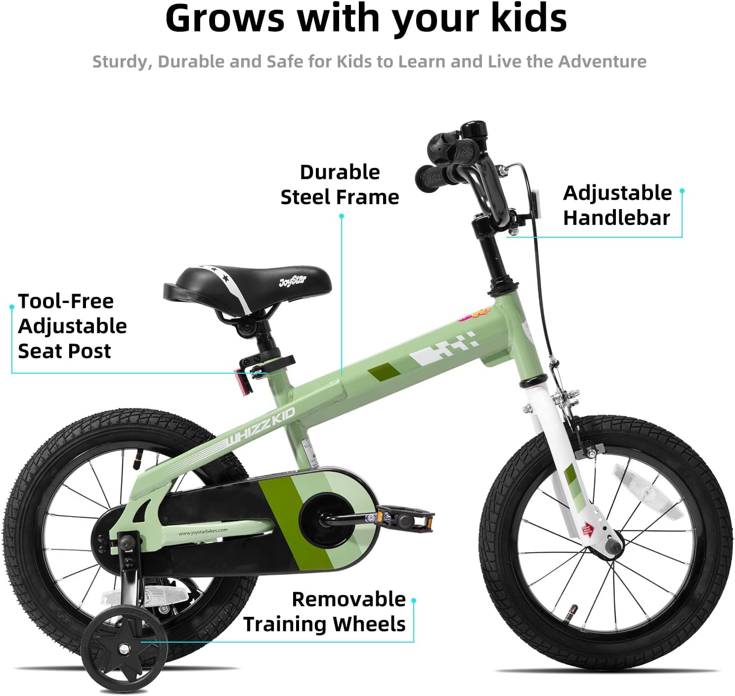 JOYSTAR Whizz 12-20" Kids Bike for Toddler & Kids Ages 2-10Y