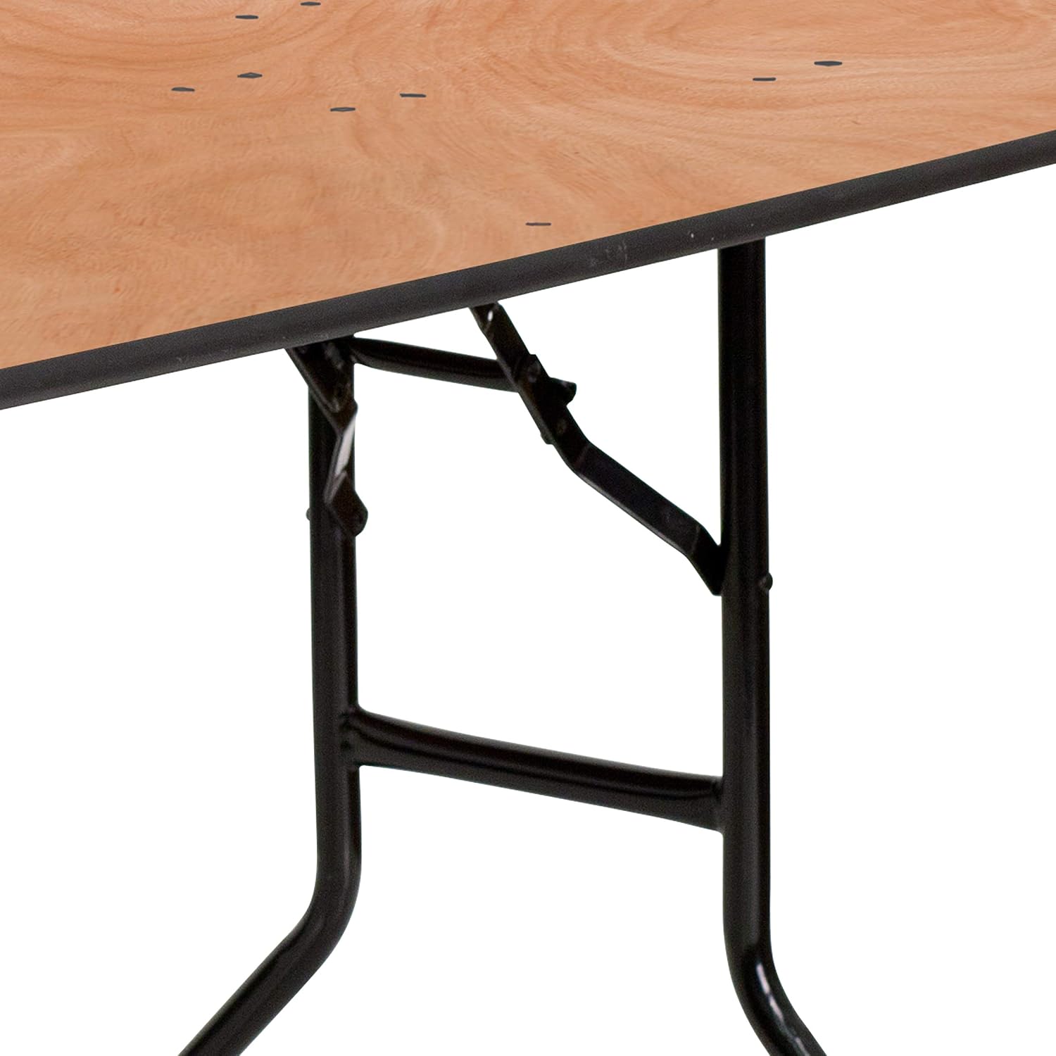 BizChair 5-Foot Half-Round Wood Folding Banquet Table