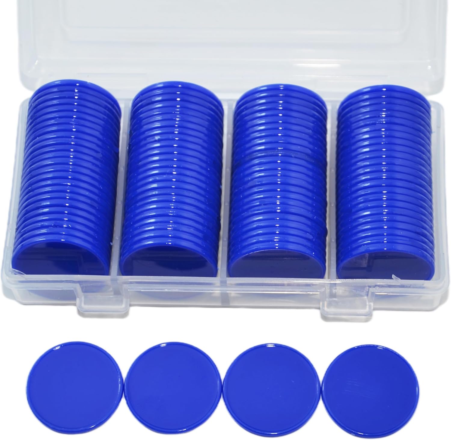 Smartdealspro Set of 100 25MM/1 Inch Opaque Plastic Learning Counting Counters Poker Chips (Red)