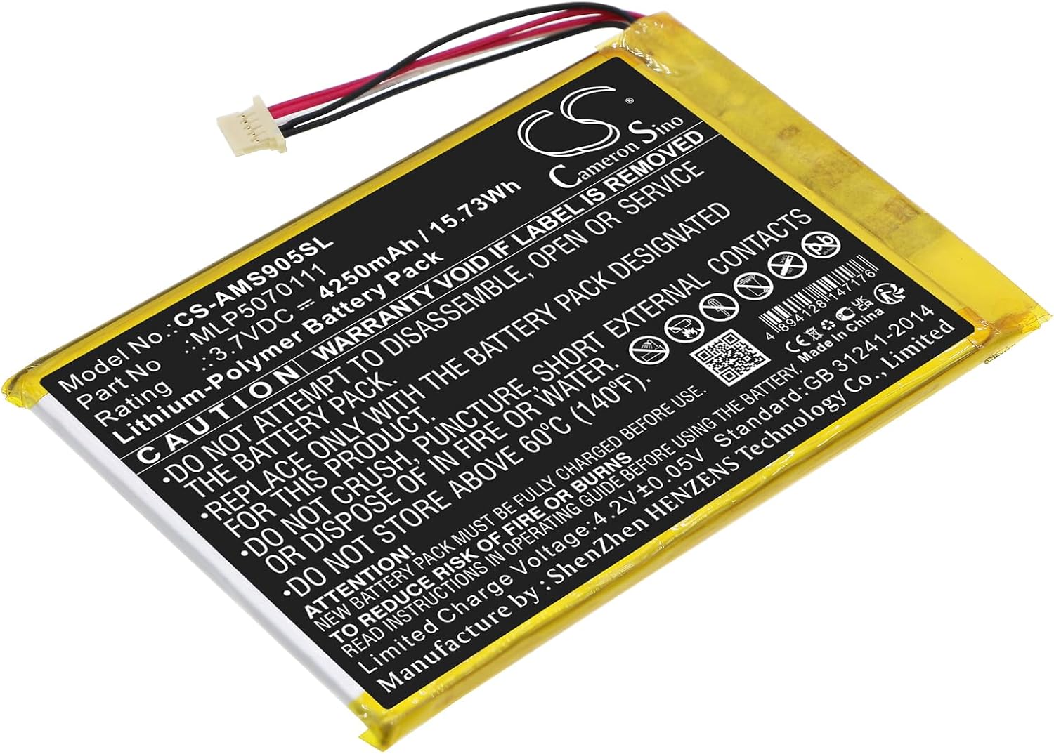 FITHOOD Battery Replacement for Autel TS608 MK808 MaxiSys Mini MaxiIM IM508 Scanner MK808IM IM508 MLP5070111 (4250mAh/3.7V)