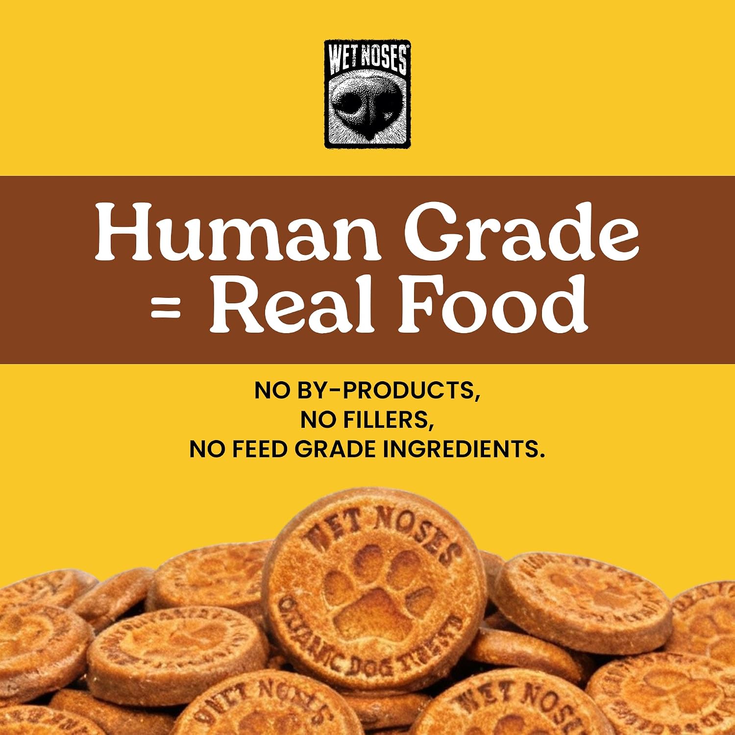 Wet Noses Organic Crunchy Dog Treats – All-Natural, Human-Grade, Non-GMO, Healthy Training & Delicious Snacks for Dogs
