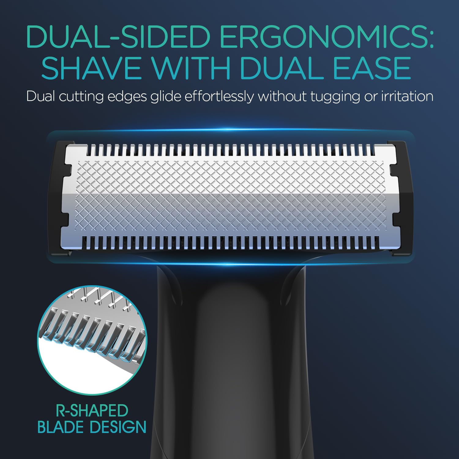 VOYOR Beard Trimmer for Men, Electric Razor for Face, Body & Nose, Wet/Dry