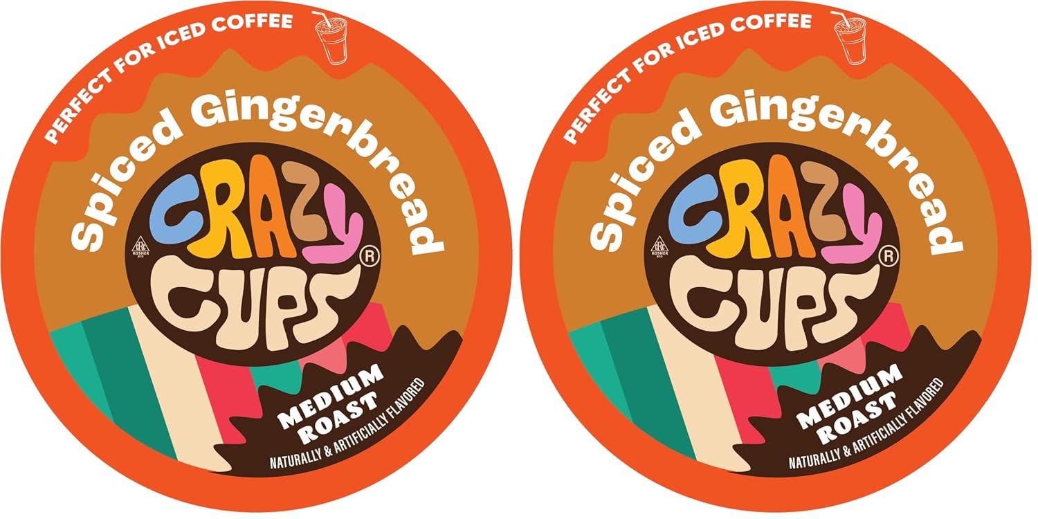 Crazy Cups Flavored Coffee for Keurig K-Cup Machines, Peppermint Chocolate Mocha, Hot or Iced Drinks, 22 Single Serve, Recyclable Pods