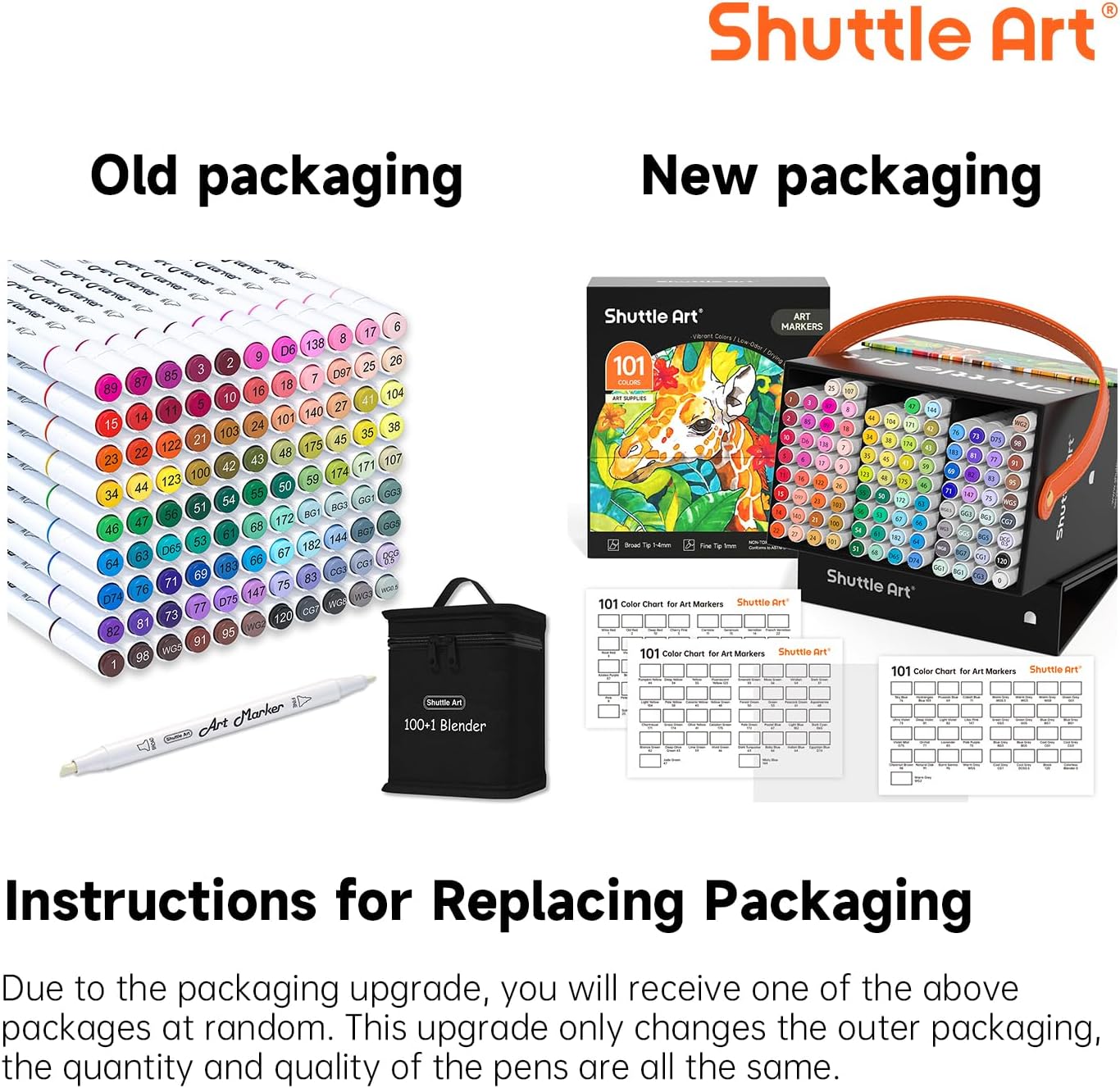 Shuttle Art 101 Colors Alcohol Markers