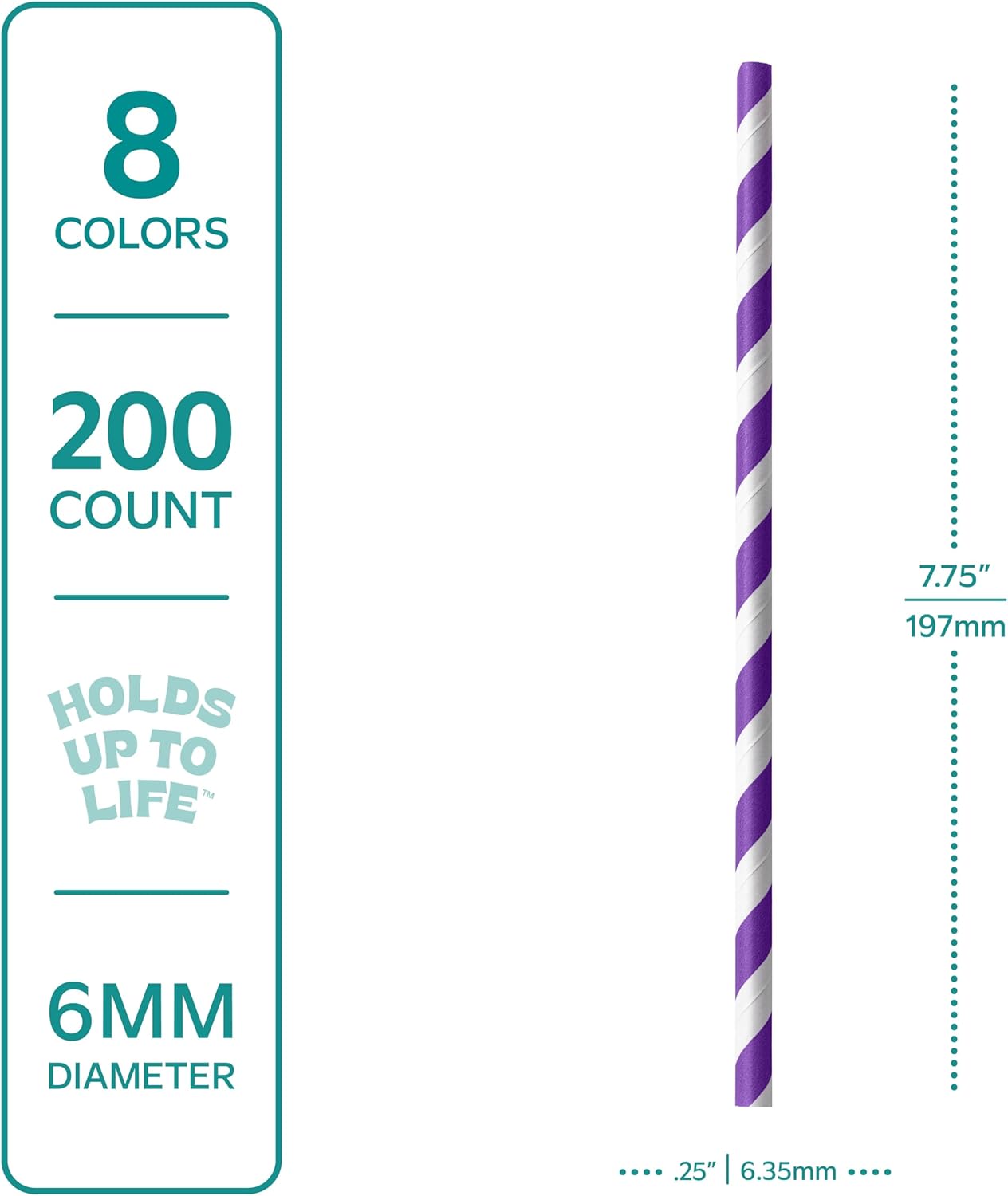 GUSTO [200 Pack] light Pink & Gold Paper Straws Disposable, 100% Biodegradable Multi-Pattern Party Straws For Birthday