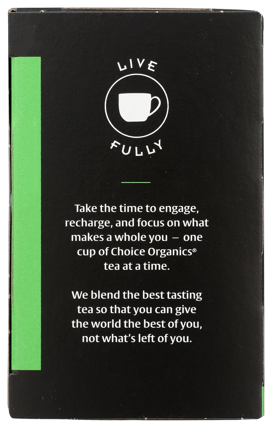 Choice Organics - Organic Japanese Green Tea (6 Pack) - Compostable - Contains Caffeine - 96 Organic Green Tea Bags