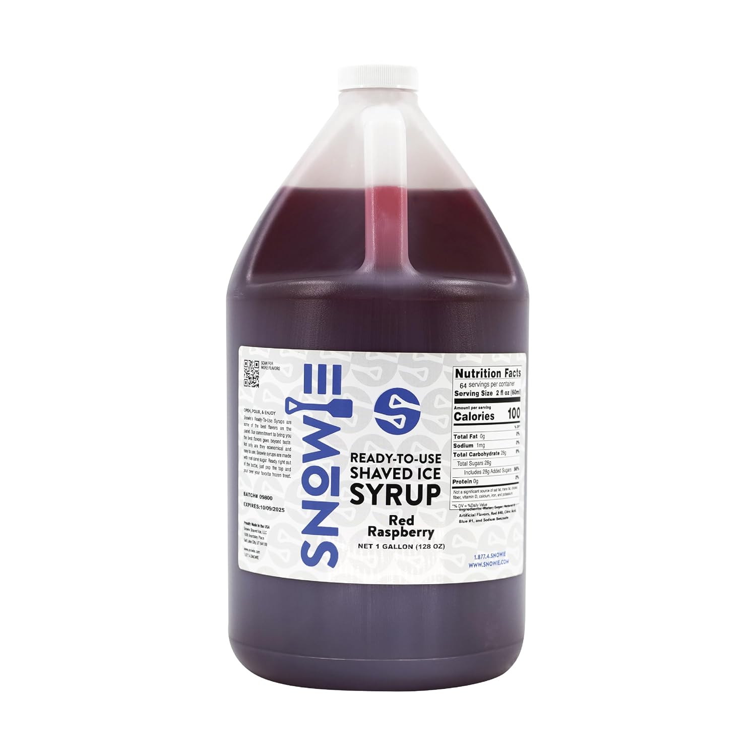 SNOWIE Ready to Use Shaved Ice Snow Cone Syrup - Gallon (Cotton Candy Pink)