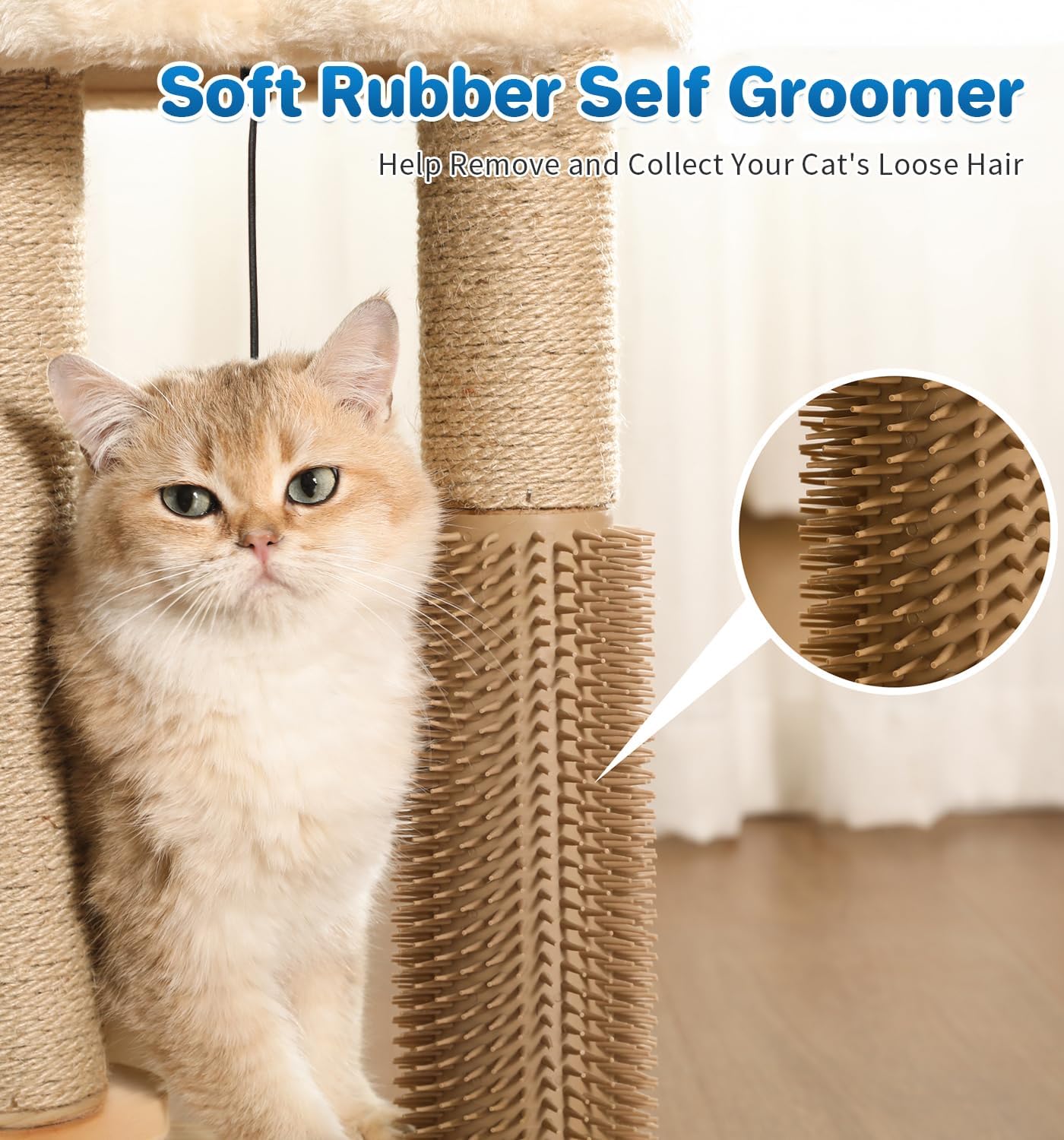 Made4Pets Kitten Toy Scratching Post for Indoor Cats with Ball Track