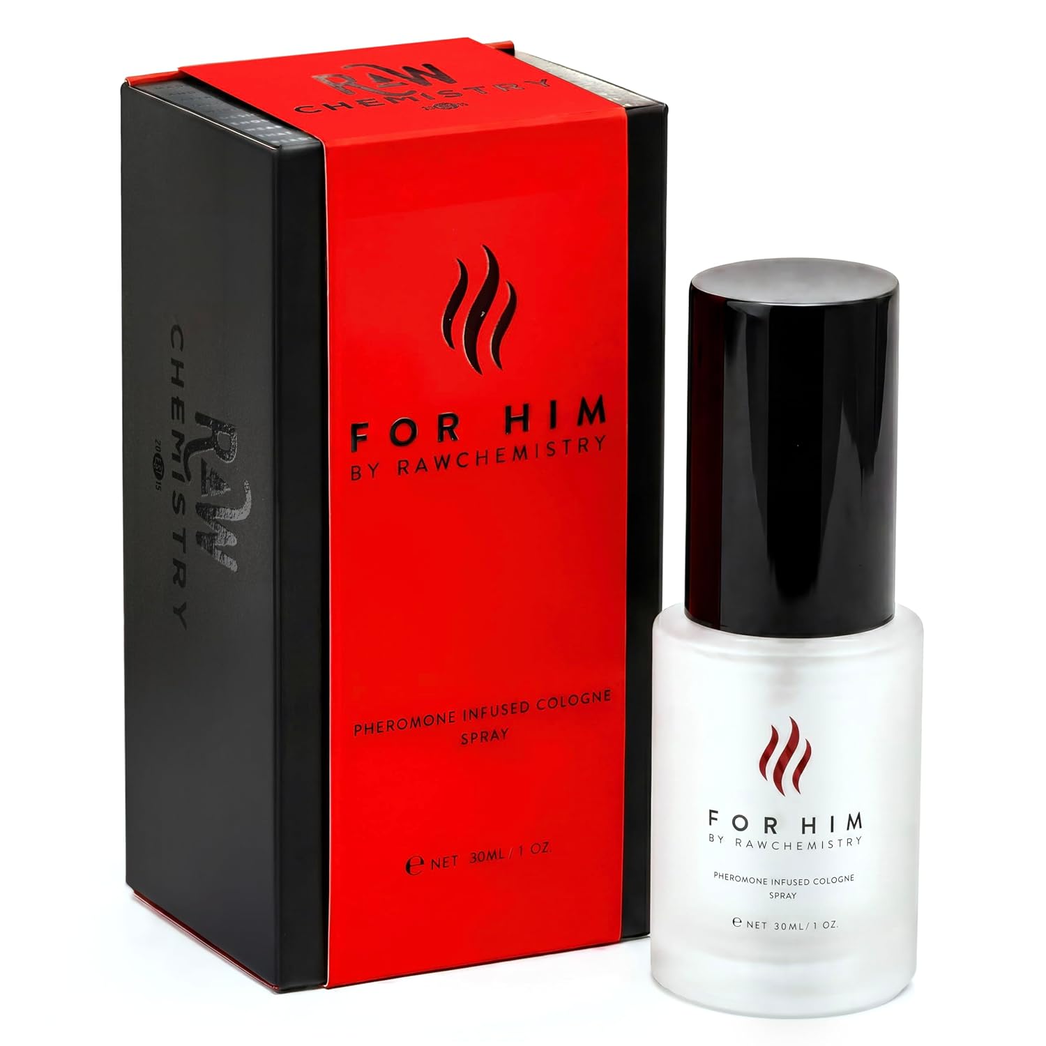 Pheromone Infused Cologne for Men - For Him 1 oz Spray by RawChemistry | Long Lasting Perfume for Men, Mens Body Spray, Premium Cologne Oil Notes, Fine Fragrances for Men, All Day Daily Use, 1 Oz