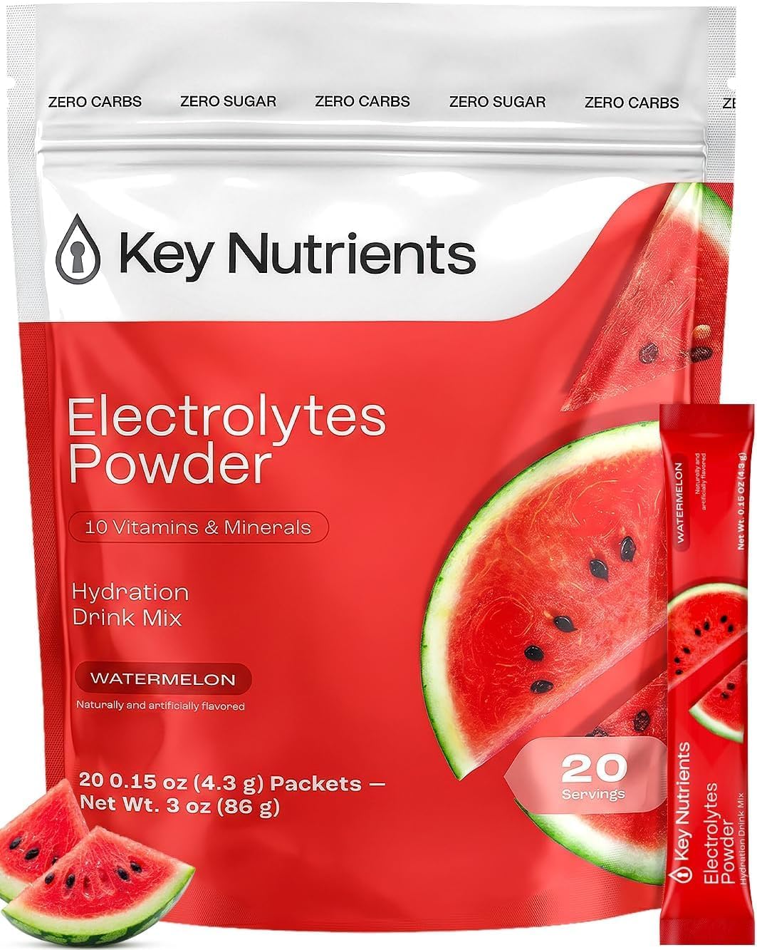KEY NUTRIENTS Sugar Free Electrolyte Tablets, Hydration Pills, 200 Capsules