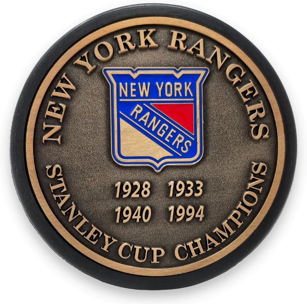 Sports Decor Stanley Cup Years Gold Medallion Puck