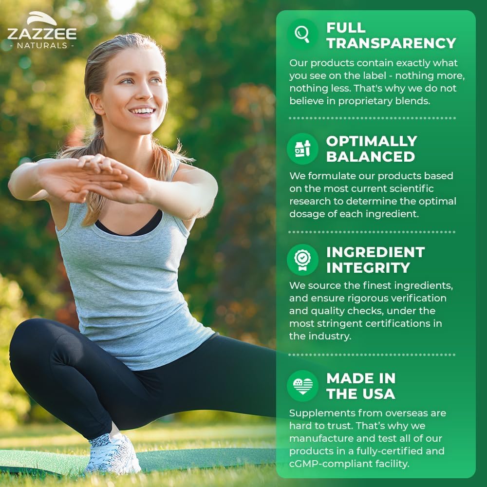 Zazzee D-Mannose, 1000 mg per Serving, 180 Vegan Capsules, 3 Month Supply | Potent & Fast-Acting, Certified Kosher, 100% Pure, All-Natural Urinary Tract Health Support, 100% Vegetarian, Non-GMO