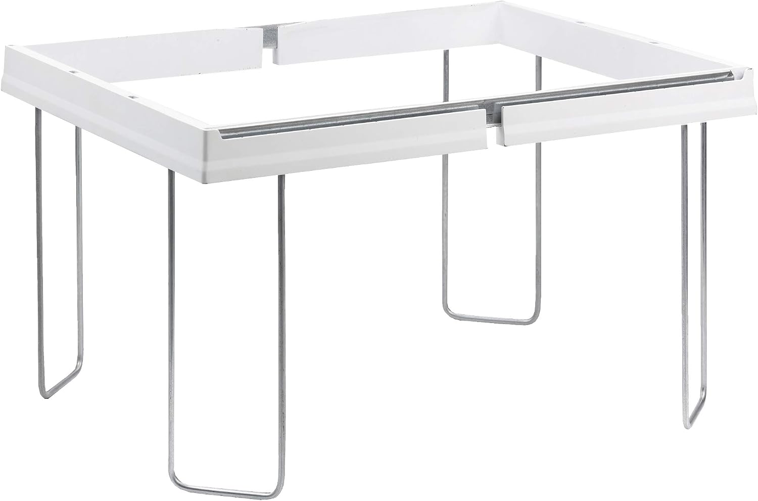 Smead Hanging File Folder Frames, Adjustable, 13” W x 9.25” H x 16”-24” L, White and Silver, Letter Size (64851) (White and Si)