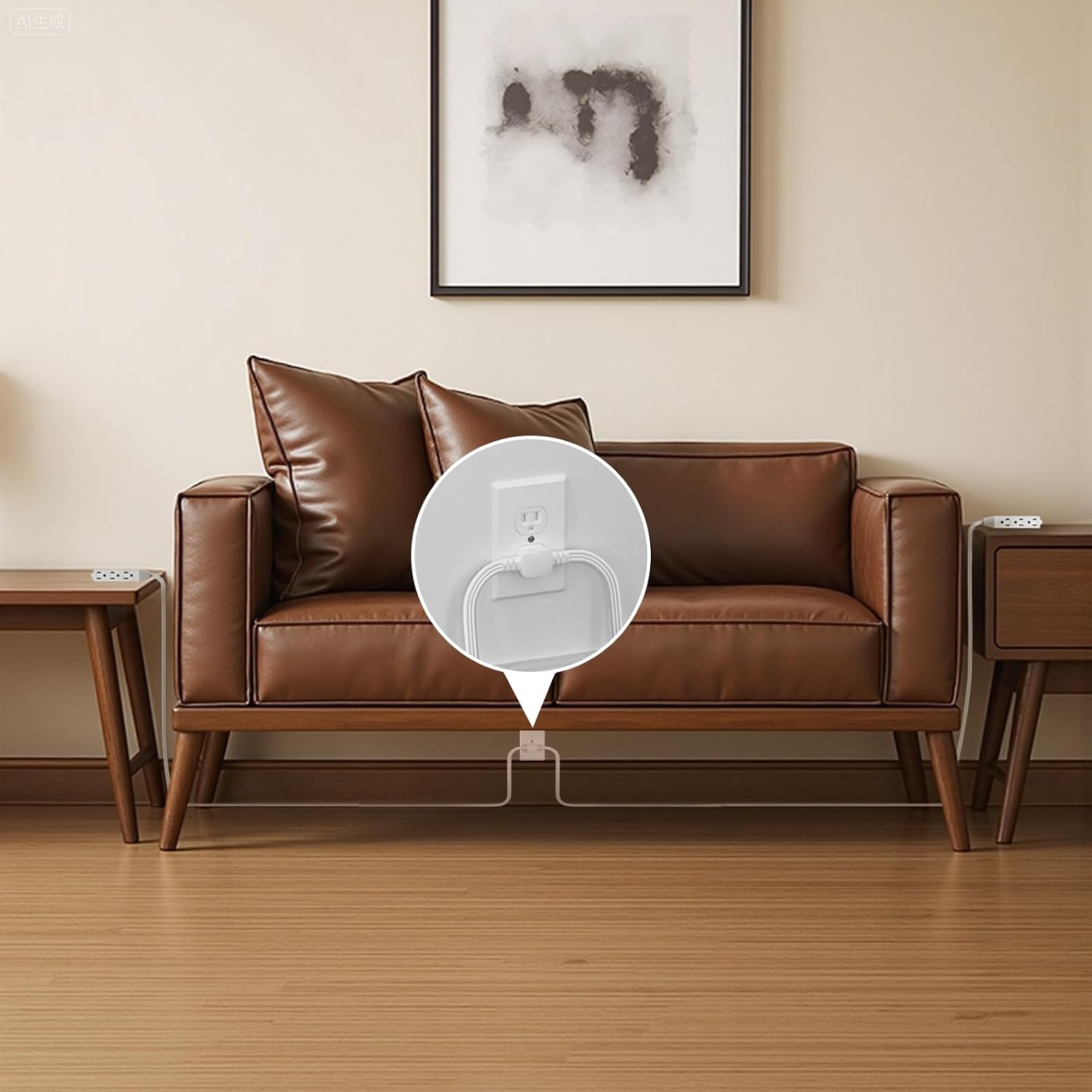 2 Pack 12 Feet 3 Outlets with Hand/Foot Switch Extension Power Cord.