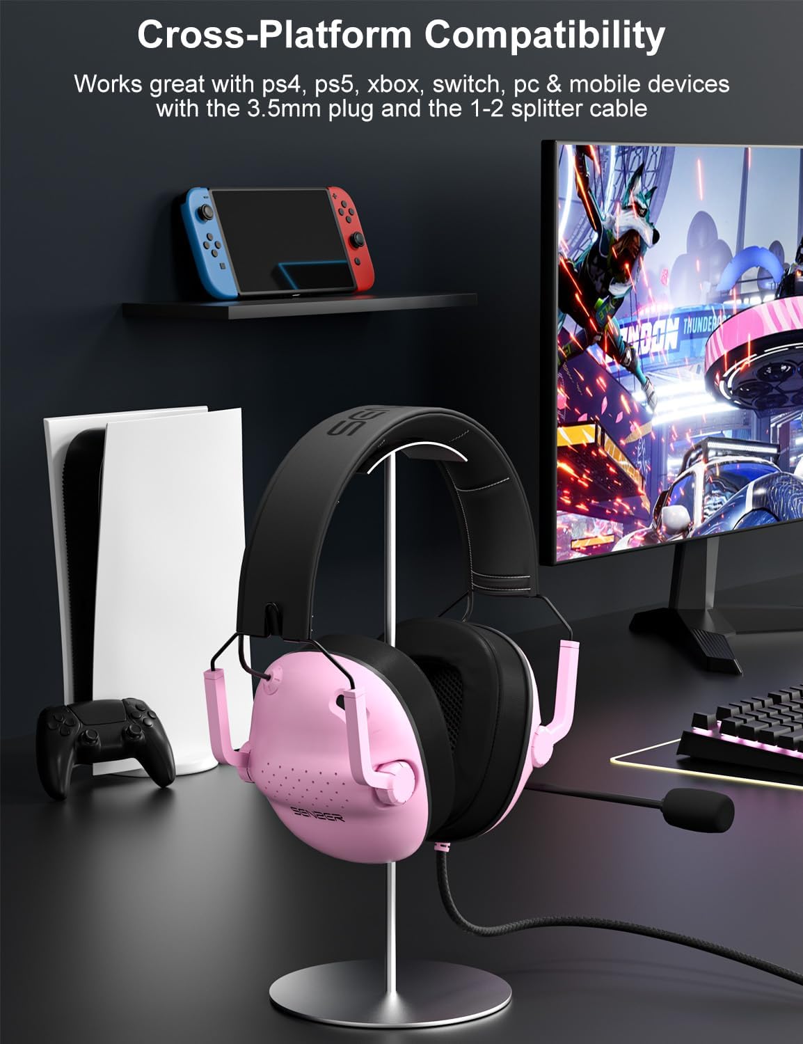 SENZER SG500 Gaming Headset with Noise Cancelling Microphone Black