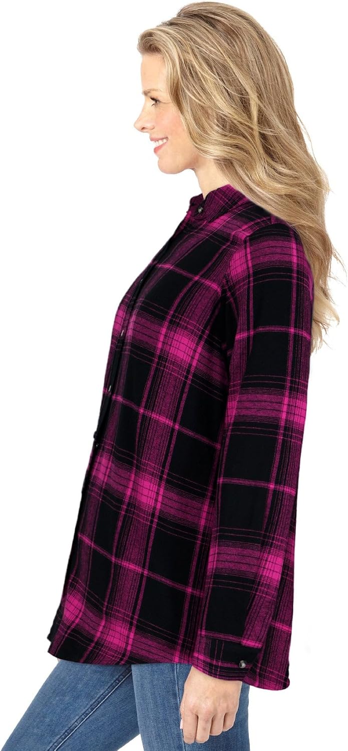 Woman Within Classic Flannel Shirt