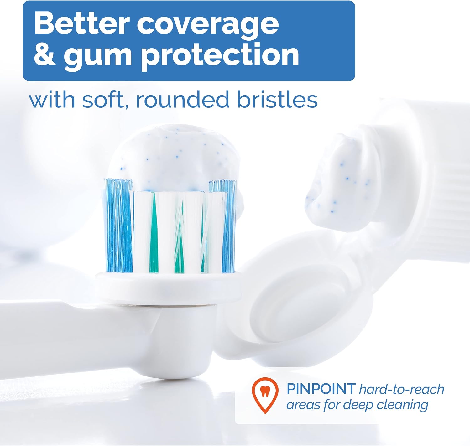 Toothbrush Head Compatible with Oral B - 16 Pack Milos Replacement Electric Toothbrush Heads Deep and Precise Cleaning Brush Heads Toothbrush Heads