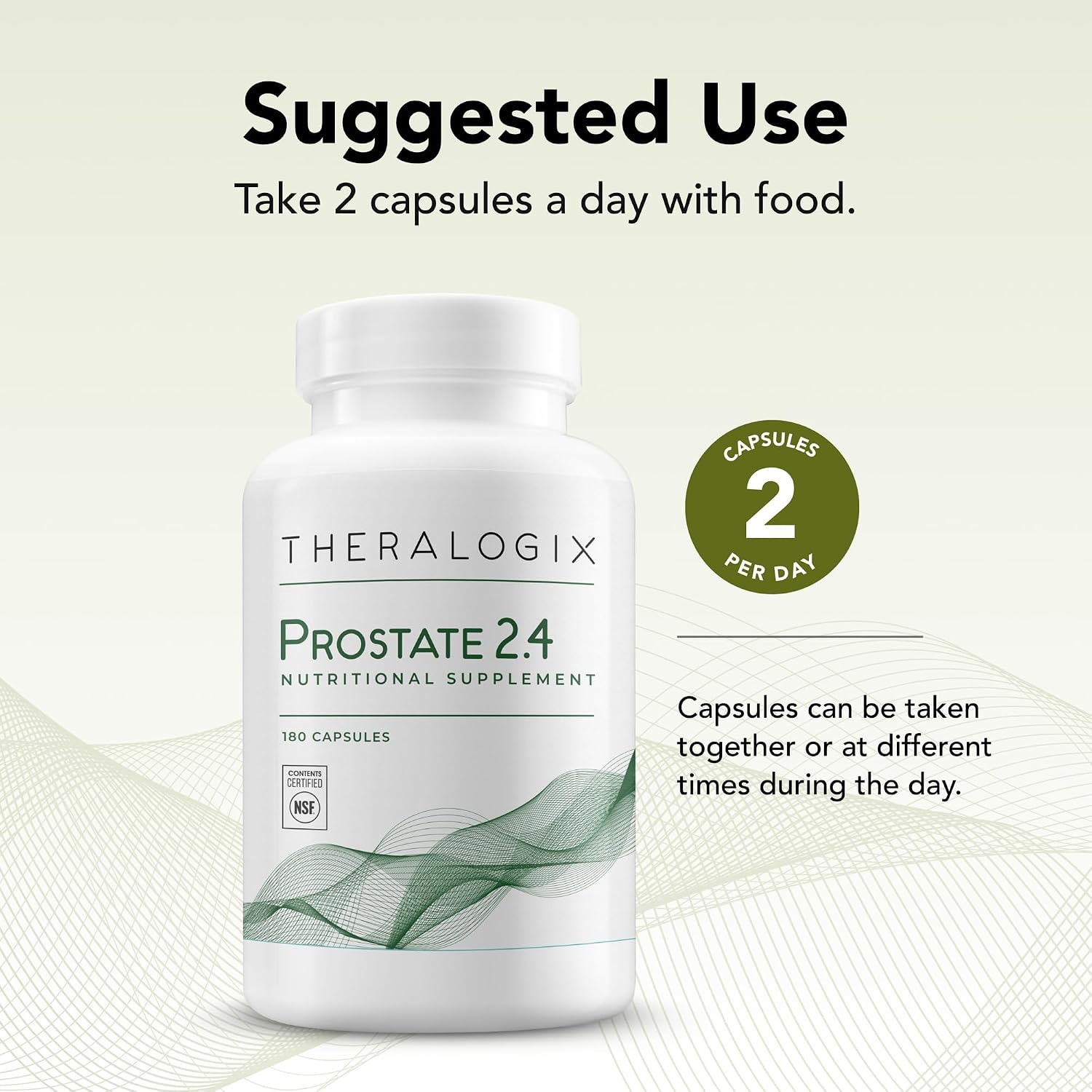 Theralogix Prostate 2.4 Nutritional Supplement - 90-Day Supply - Prostate Health for Men - Supports Healthy Prostate Tissue - Lycopene, Vitamin D3
