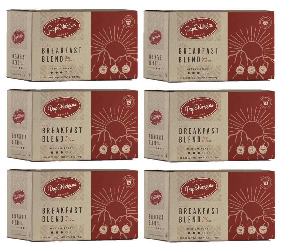 Papanicholas Coffee Single Serve Coffee Cups, Fits Keurig K Cup Brewers, Coffee Pods Hawaiian Islands Blend,12 Ounce