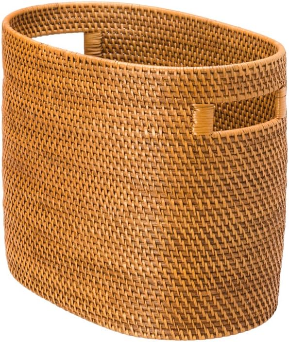 KOUBOO Laguna Rattan Magazine Rack – Stylish Woven Basket for Organizer Books