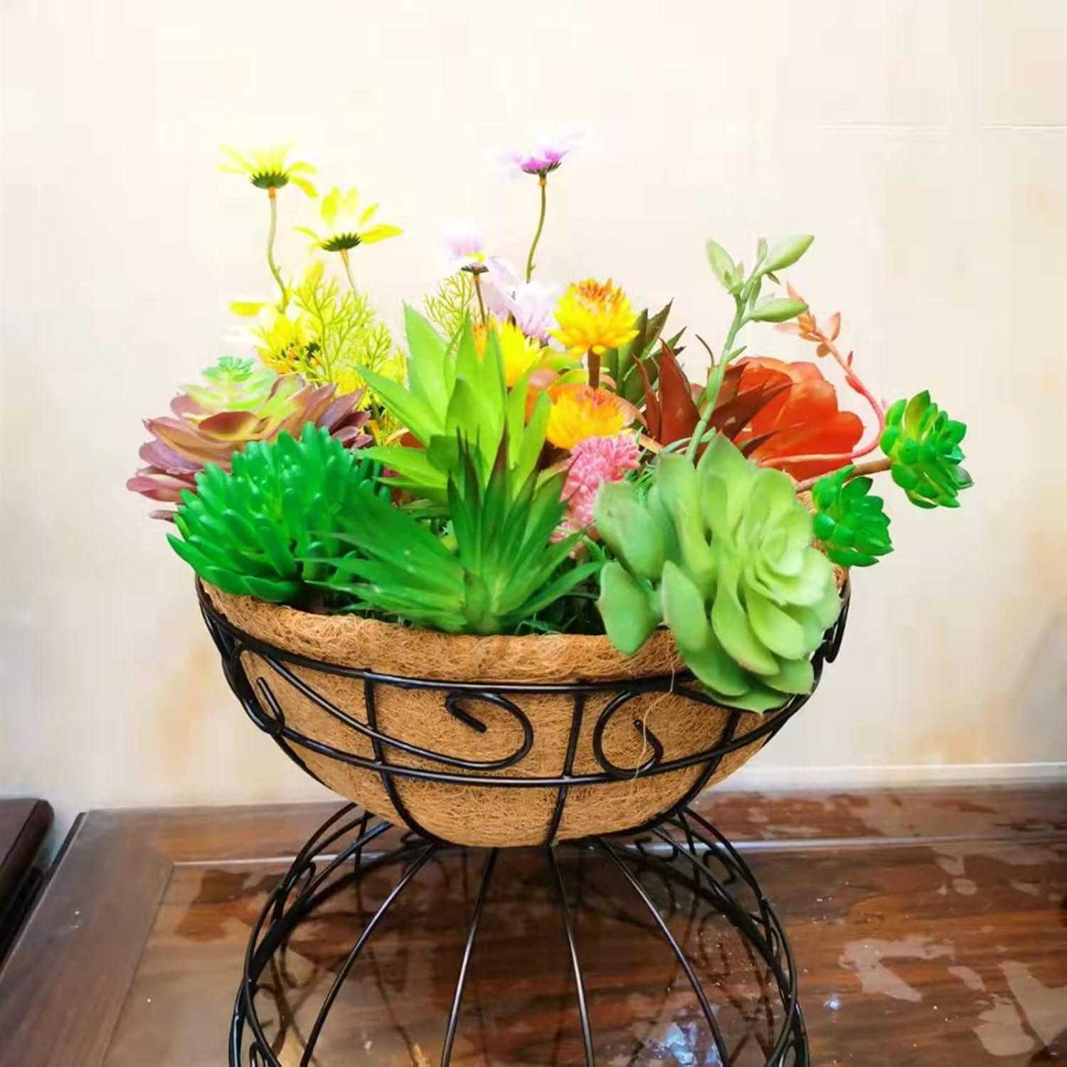 16 Inch Coco Liner for Planters, 2PCS Round Replacement Plant Basket Liner, Coco Fiber for Hanging Basket