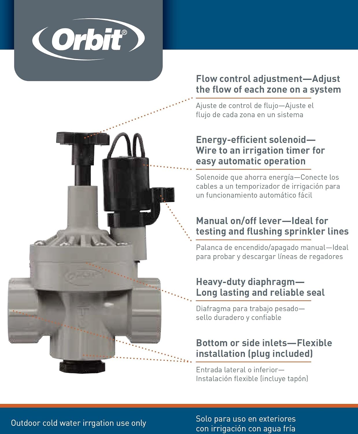 Orbit 57280 3/4" FPT L-Series Automatic Sprinkler Valve