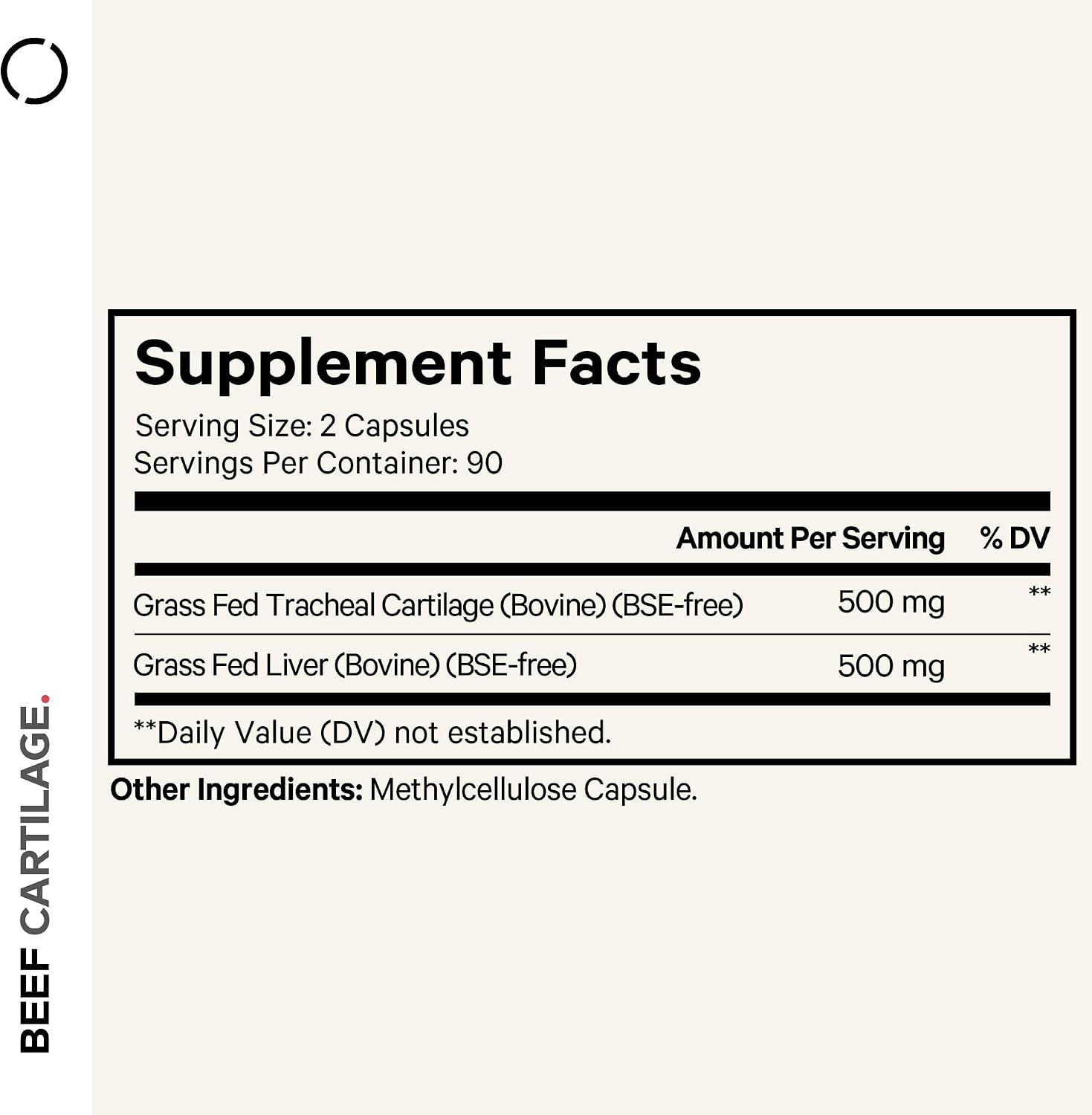 Codeage Grass Fed Beef Cartilage Supplement - Freeze Dried, Non-Defatted
