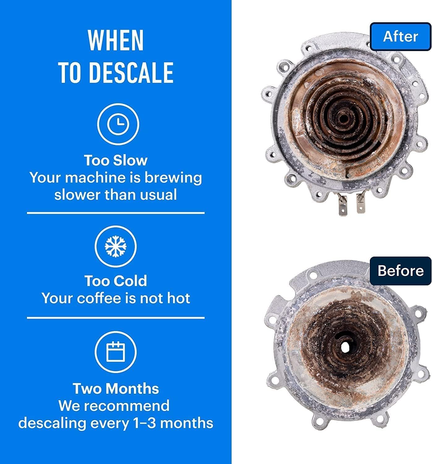 Essential Values Universal Descaling Solution, Made in the USA for Delonghi, Keurig, Breville,Nespresso (2 Uses) Coffee Machine Descaler Cleaner for all Automatic Coffee Makers & Espresso Machines