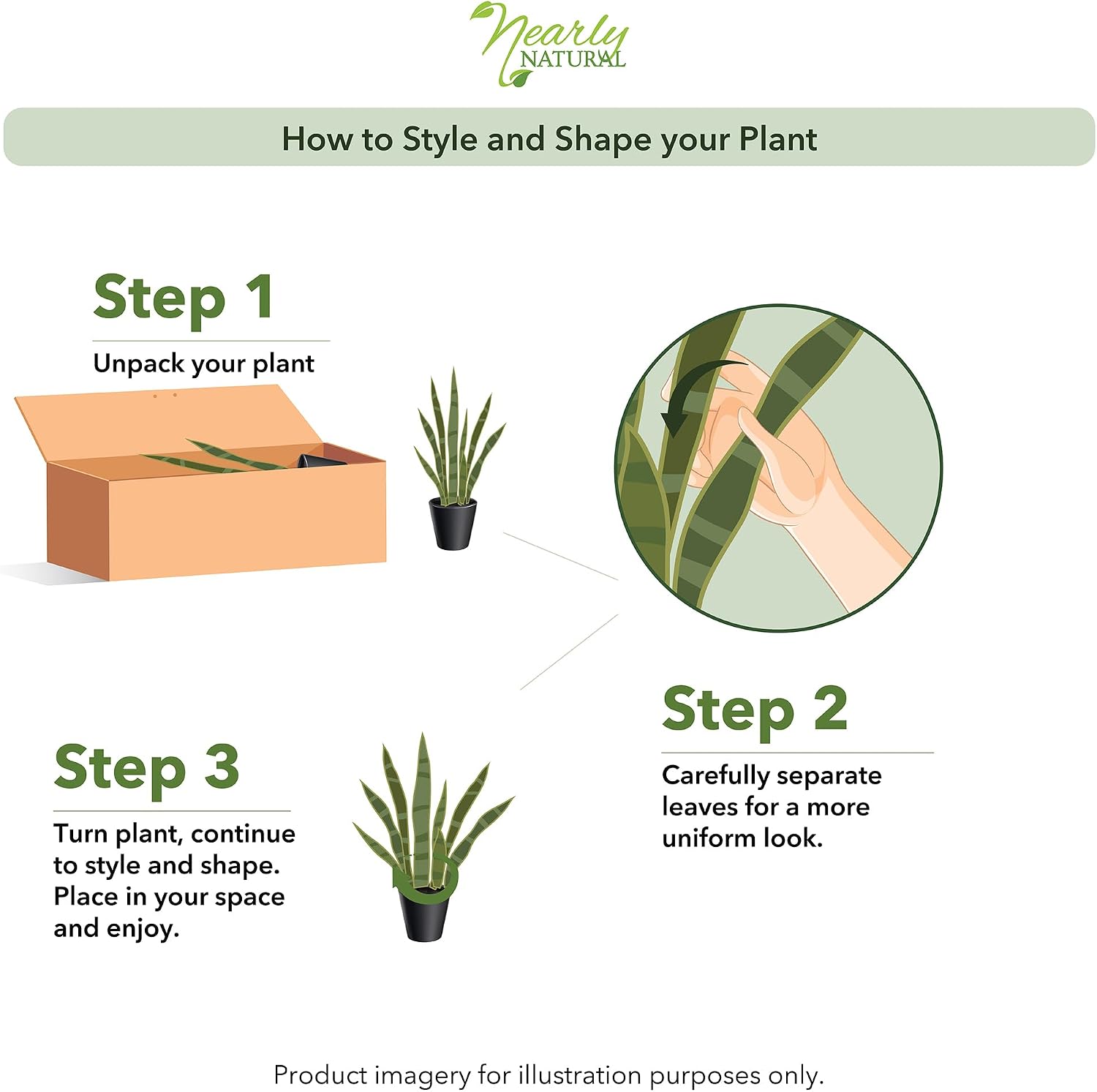 Nearly Natural 48 in Artificial Sansevieria Snake Plant with Pot
