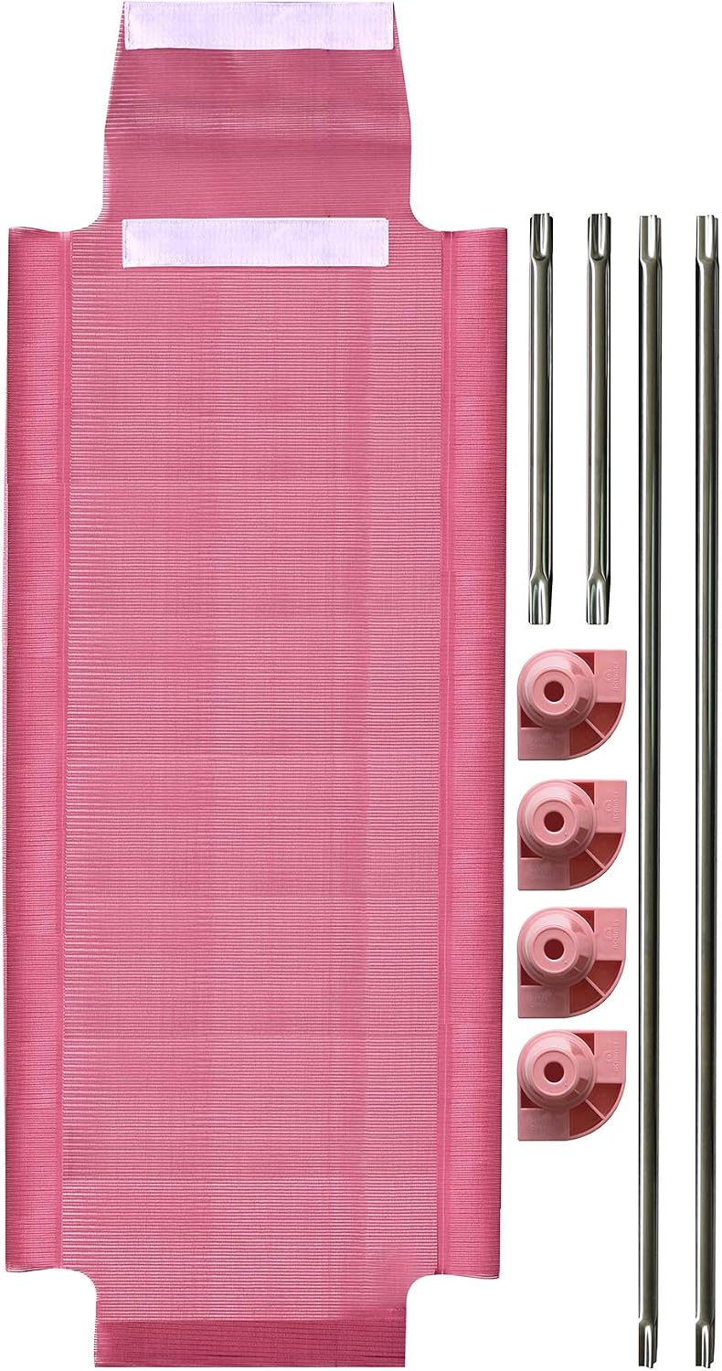 Acrimet Toddler Cot Bed for Kids, Travel, Day Care, 52" x 21", Pink, 1 Pack | Portable, Stackable Design