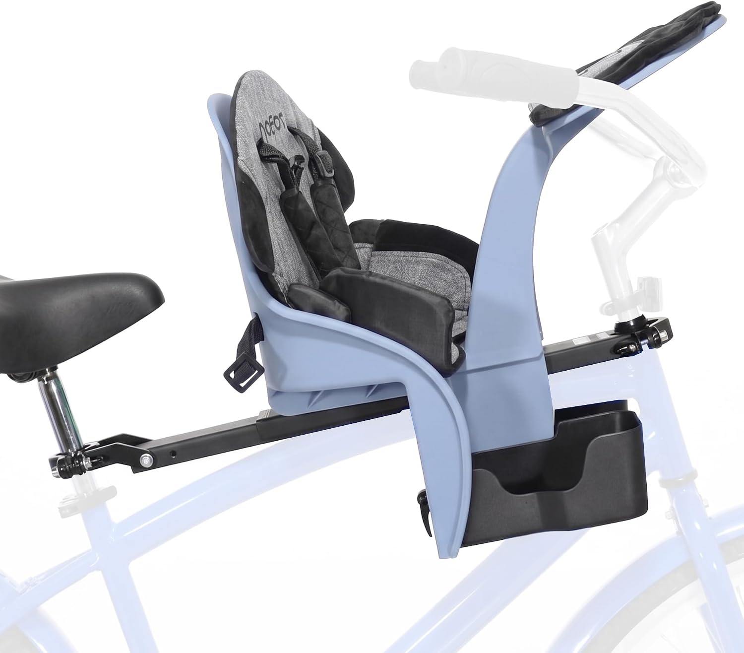 KaZAM Front-Mounted Child Bike Seat – Kangaroo & Wallaby Models with Padded Front Bumper/Dashboard
