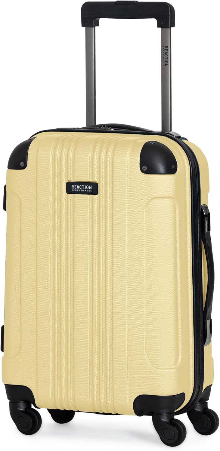Kenneth Cole REACTION Out of Bounds Lightweight Hardshell 4-Wheel Spinner Luggage, Teal, 20-Inch Carry On