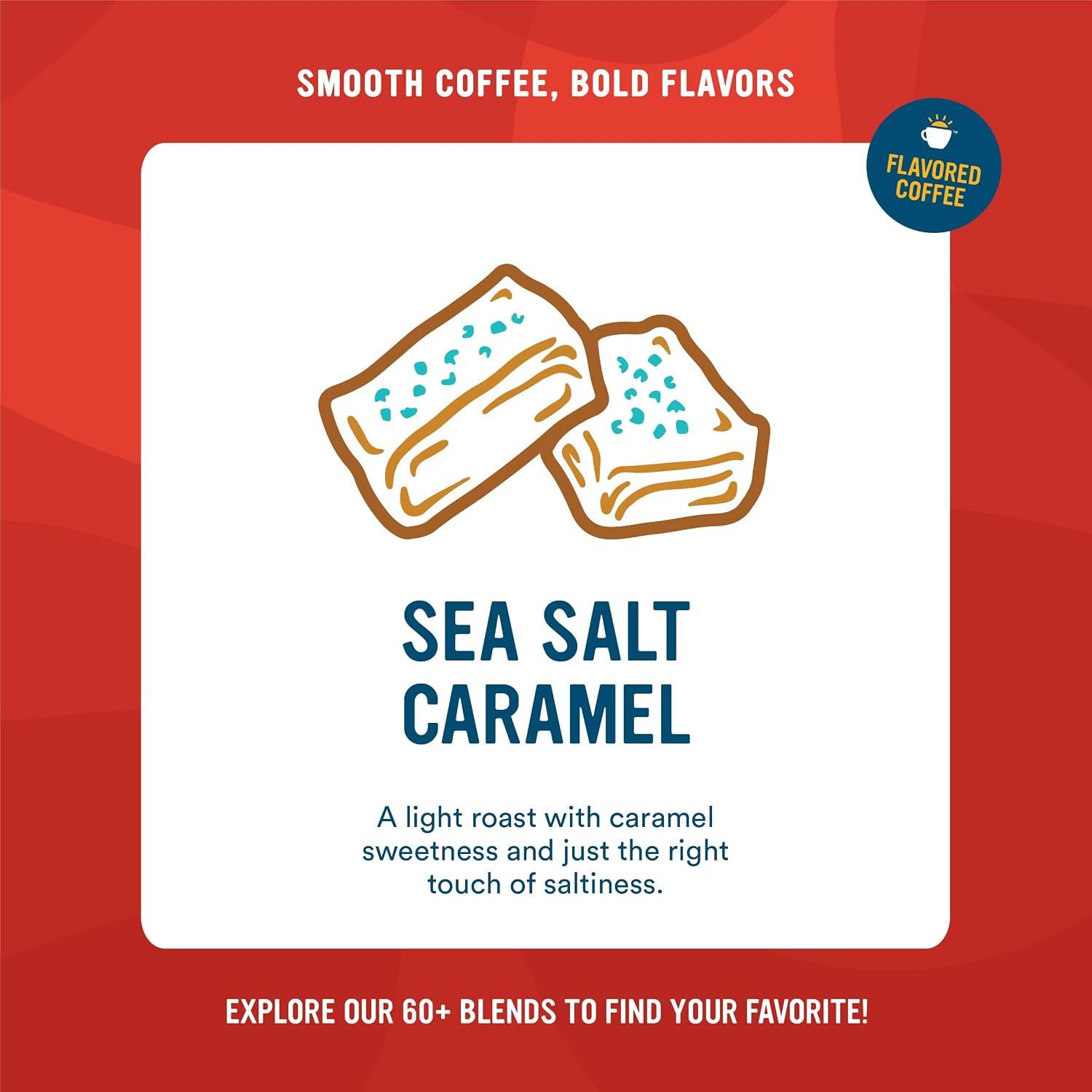 Cameron's Coffee Roasted Ground Coffee Bag, Flavored, Sea Salt Caramel, 32 Ounce