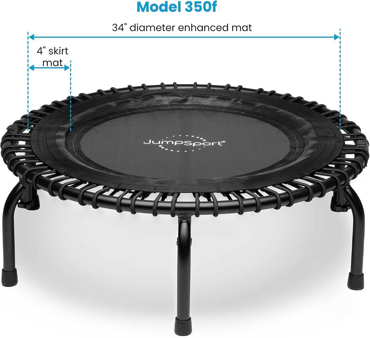 JumpSport 39" Premium Fitness Trampoline Exercise Rebounder 30 Adjustable Bungees 275 lb Wt. Rating