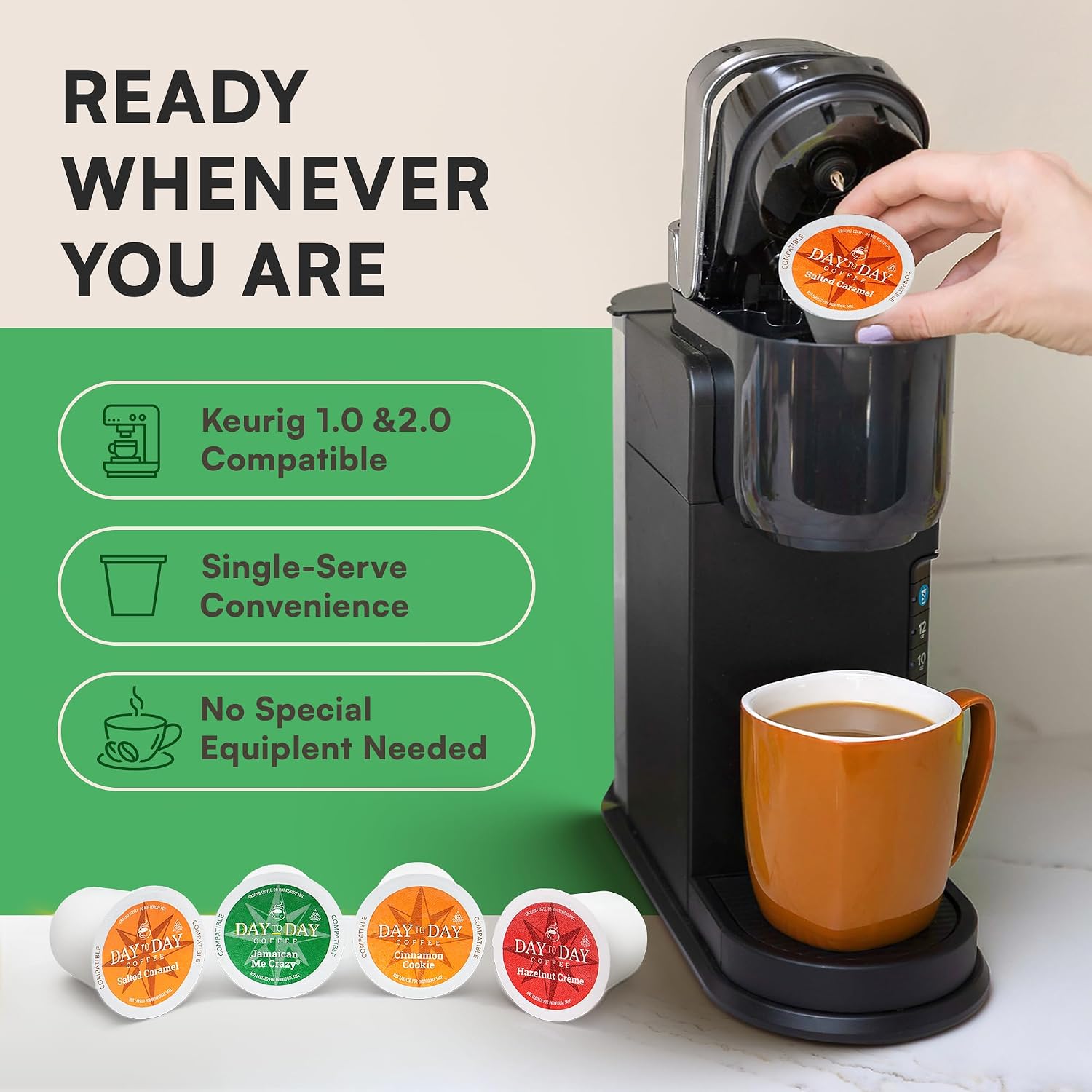 Day To Day Coffee Pods, Breakfast Blend Medium Roast, 120 Count K-Cup | Compatible with Keurig K-Cup brewers. Bulk single serve pods for everyday morning coffee at home, office or breakroom