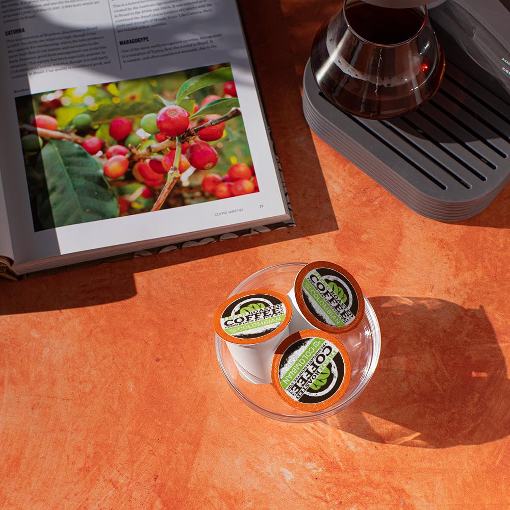 Fresh Roasted Coffee, 100% Colombian K-Cup Pods for Keurig Brewers, Medium Roast, Kosher, 96 Count Loose Pack