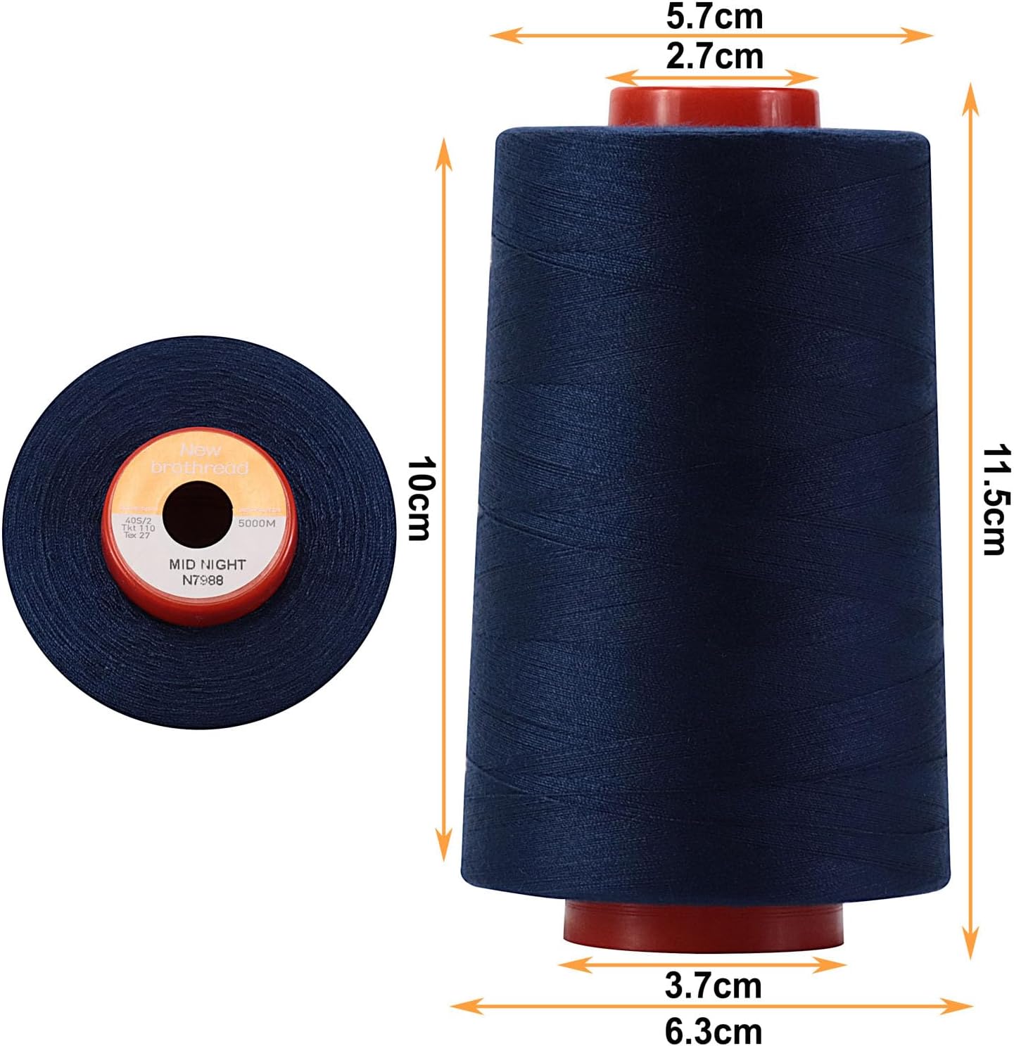 New brothread 4 Large Cones All Purpose Polyester Thread -Cream