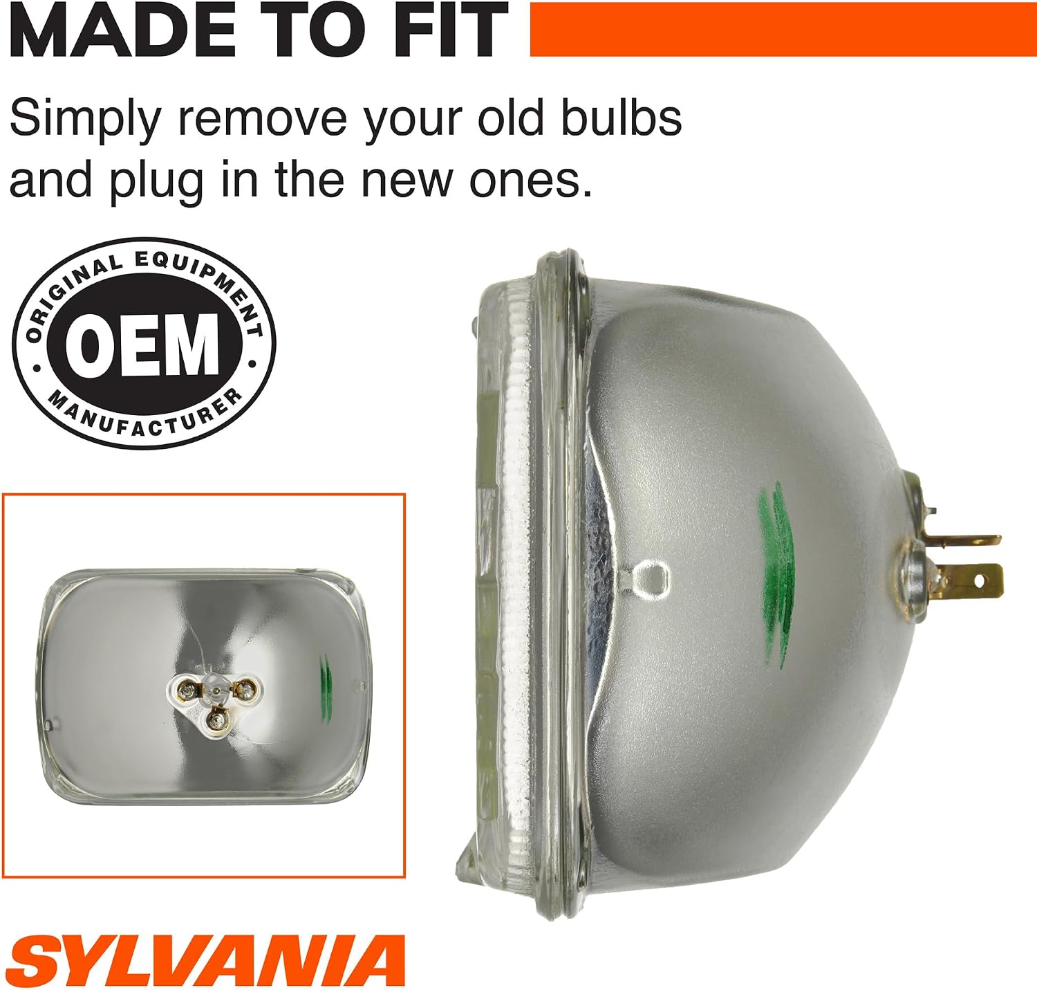 SYLVANIA - H6054 XtraVision Sealed Beam Headlight - Halogen Headlight Replacement 142x200 - Delivers More Down Road Visibility (Contains 1 Bulb)